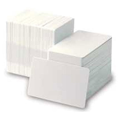 Zebra 30 mil Blank White Cards/500 per pack (NO MAG Stripe)
