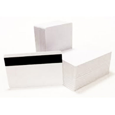 Zebra 30 mil Mag Stripe Blank White Cards/500 per pack